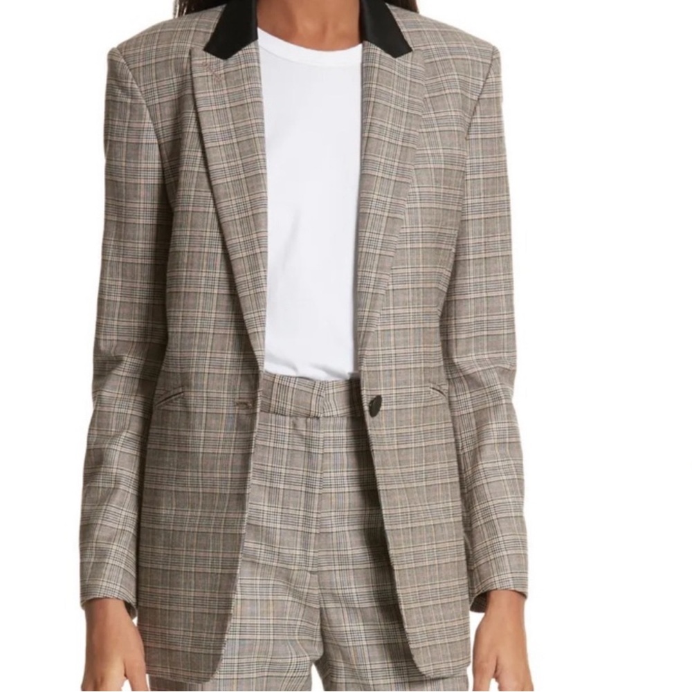 RAG & BONE Ridley Peaked Lapel Glen Plaid Blazer *New Without Tag*